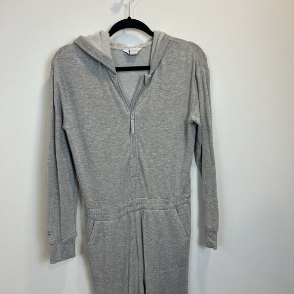 Athleta Girl Jumpsuit XL 14 Gray Hooded One of a Kind #984027 Comfort - Picture 2 of 8